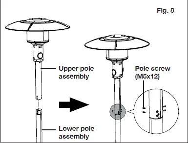 SUNJOE SJPPH48 Outdoor Propane Heater FIG 9