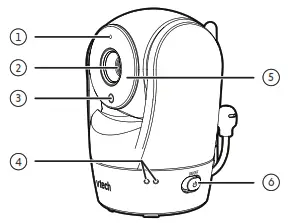 vtech VM902 WiFi 1080p Pan and Tilt Vedio Monitor - Baby unit Overview 1