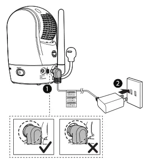 vtech VM902 WiFi 1080p Pan and Tilt Vedio Monitor - Connect the baby monitor 1
