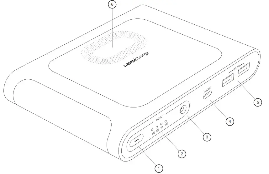 omnicharge 13496891 Omni Mobile 25600mah Wireless Power Bank