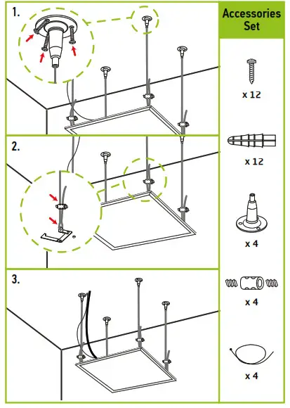 ASD Premium Series LED Edge-Lit Flat Panels- SUSPENDED MOUNT