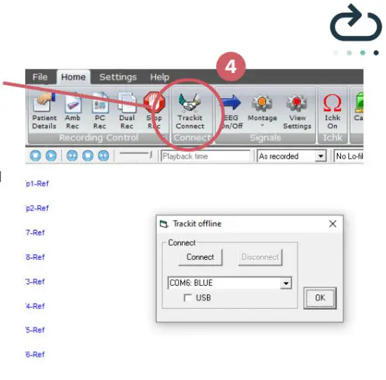 lifelines T4A Amplifier to Trackit+ Software - COM 2