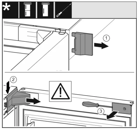 Removing the top door