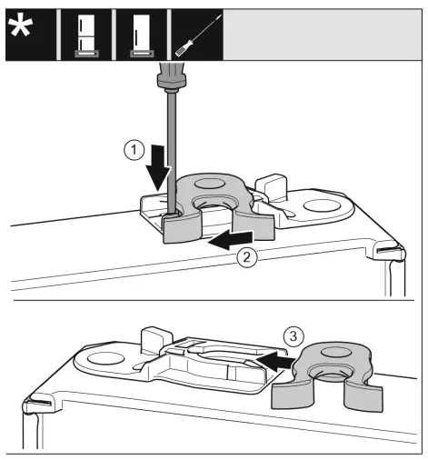 Moving the door bearing parts to the other side