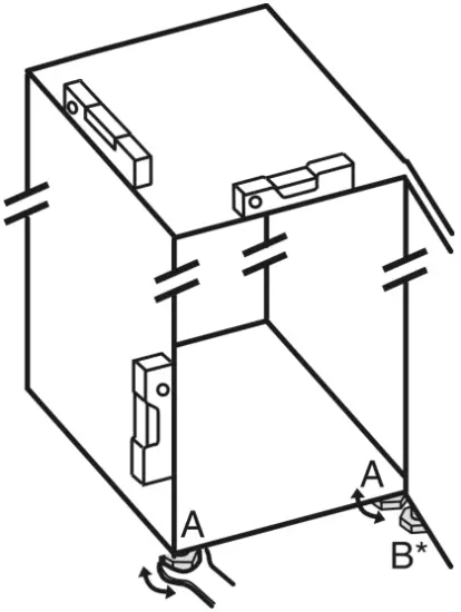 Setting up the appliance so that it is level