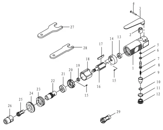 PRINCESS AUTO 8572646 6 35 mm Straight Air Die Grinder - fig17
