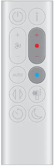 dyson Purifier Hot Plus Cool - Heating mode button