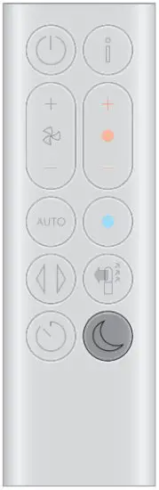 dyson Purifier Hot Plus Cool - Night mode button
