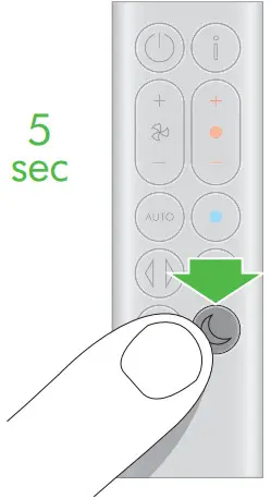 dyson Purifier Hot Plus Cool - night mode button 1