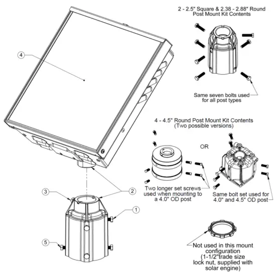 carmanah R920 E F Traffic Flashing Beacon - Round Post