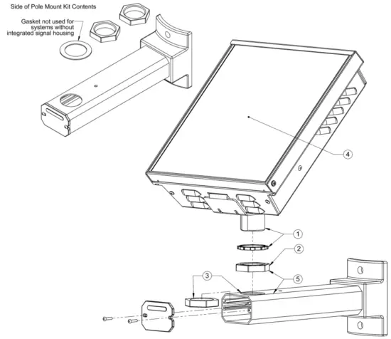 carmanah R920 E F Traffic Flashing Beacon - Side of Post
