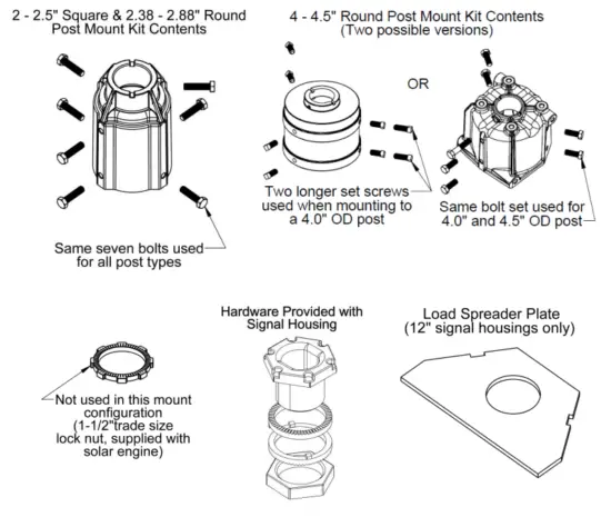 carmanah R920 E F Traffic Flashing Beacon - Square Post1