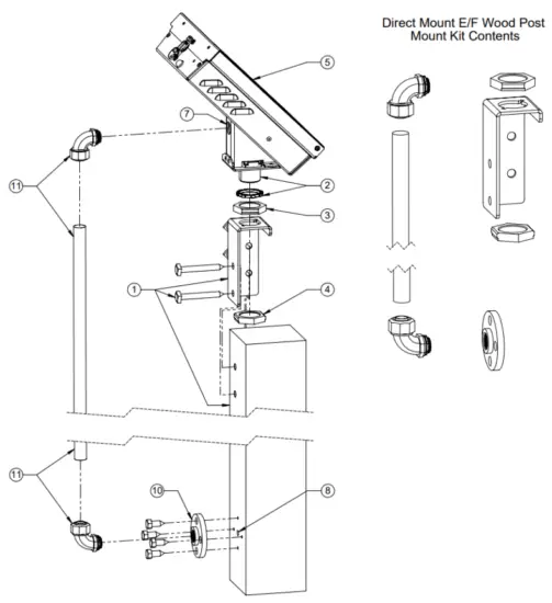 carmanah R920 E F Traffic Flashing Beacon - Wood Post