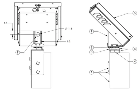 carmanah R920 E F Traffic Flashing Beacon - Wood Post1
