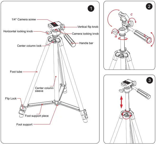 MANASLU Tripod Statief Voor Camera - overview 1