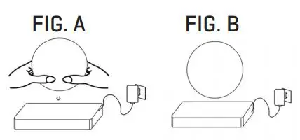 SHAREP IMAGE Levitating Moon Lamp User Guide - FIG A, FIG B