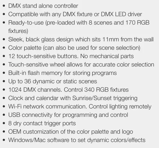beamZ STICKGU2 Smart Touch Sensitive Intelligent Control Keypad - Key Features