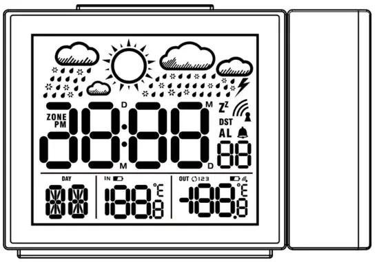 EXPLORE SCIENTIFIC RPW3009 Weather Projection Clock