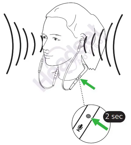 Jabra Evolve 75e In Ear Wireless Headphones - How to use 9