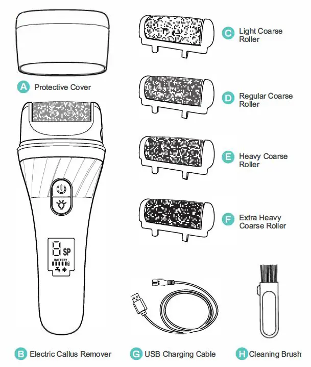 STREX MJ-1 Electric Callus Remover Kit-fig1