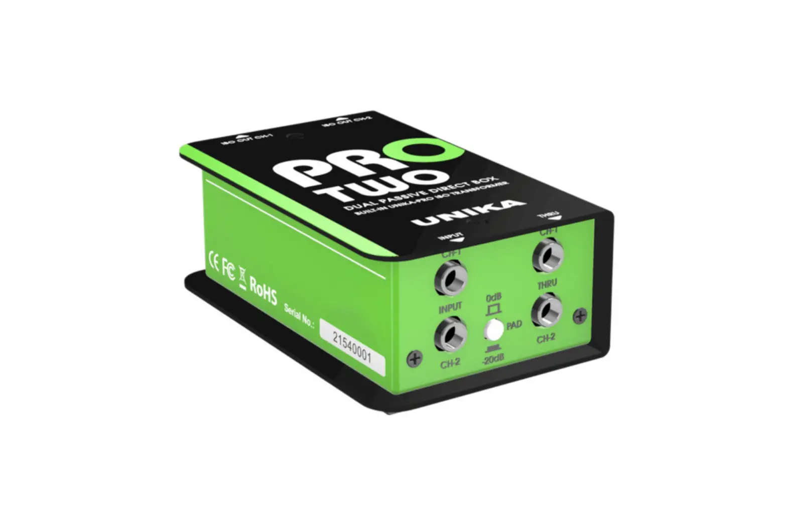 Unika Pro Series Pro Two Audio Interface Dual Passive Direct Box User Manual Unika Pro Series Pro Two Audio Interface Dual Passive Direct Box User Manual