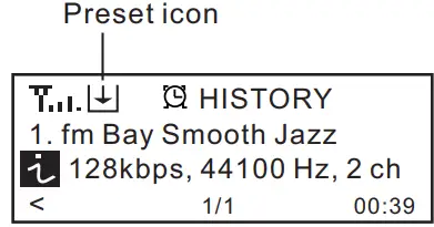 Ocean Digital WR 220 Portable Internet Radio - Preset a station