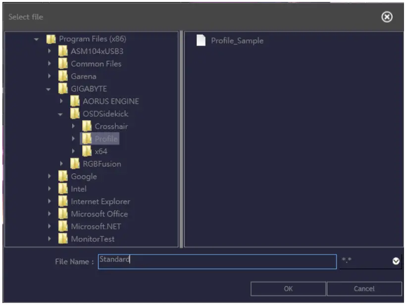 Configuring the Picture Mode Profiles