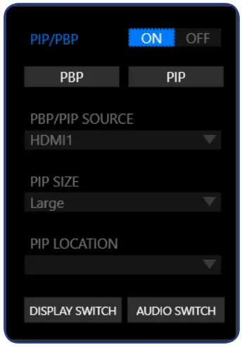 Customizing the PIP/PBP Settings