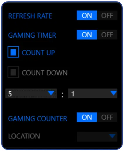 Customizing the Game Assist Settings