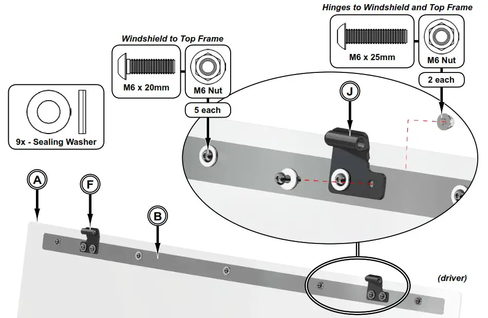 SuperATV Use hardware shown.