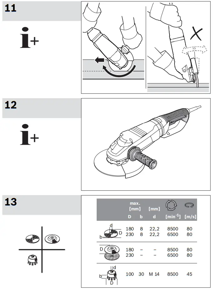 BOSCH GWS 22 180 LVI Professional Angle Grinder - 19