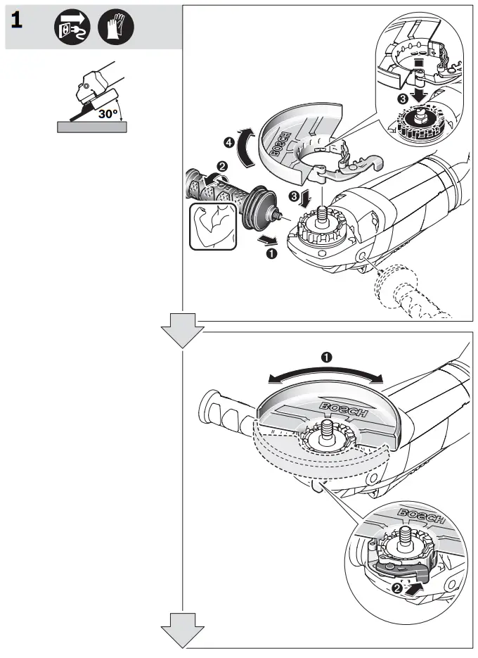 BOSCH GWS 22 180 LVI Professional Angle Grinder - 9