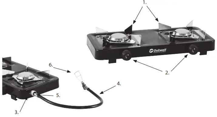 Outwell 650605 Appetizer 1 Burner Stove - ASSEMBLY