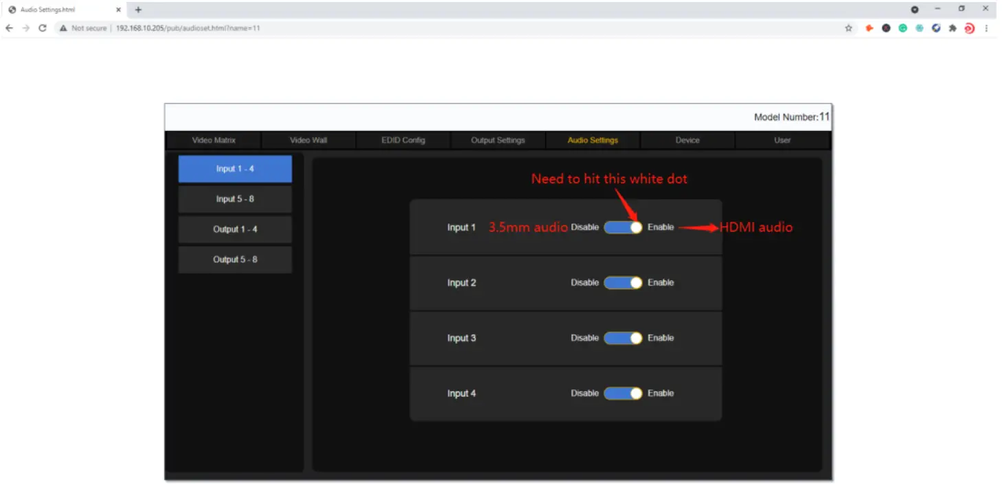 4K2K 4x4 and 8x8 HDMI Matrix Switcher with VW seamless switch and EDID Matrix Switcher control