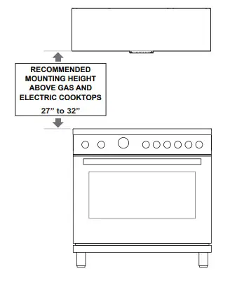 XOI33SC XOI Series 33 Inch Custom Hood Insert - Front of hood 2