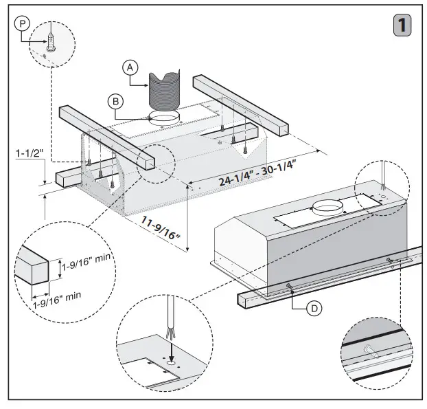 XOI33SC XOI Series 33 Inch Custom Hood Insert - Front of hood 4XOI33SC XOI Series 33 Inch Custom Hood Insert - Front of hood 4