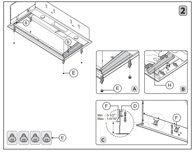 XOI33SC XOI Series 33 Inch Custom Hood Insert - Front of hood 5