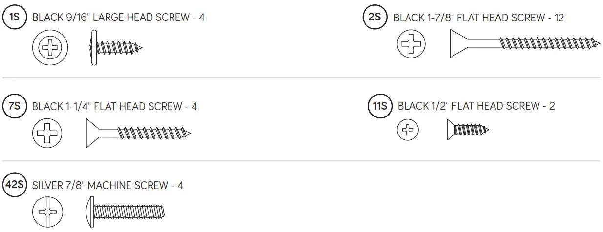 sauder TV Stand - Screws are shown 1