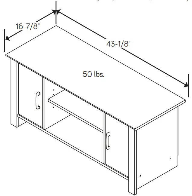 sauder TV Stand - Use of a TV