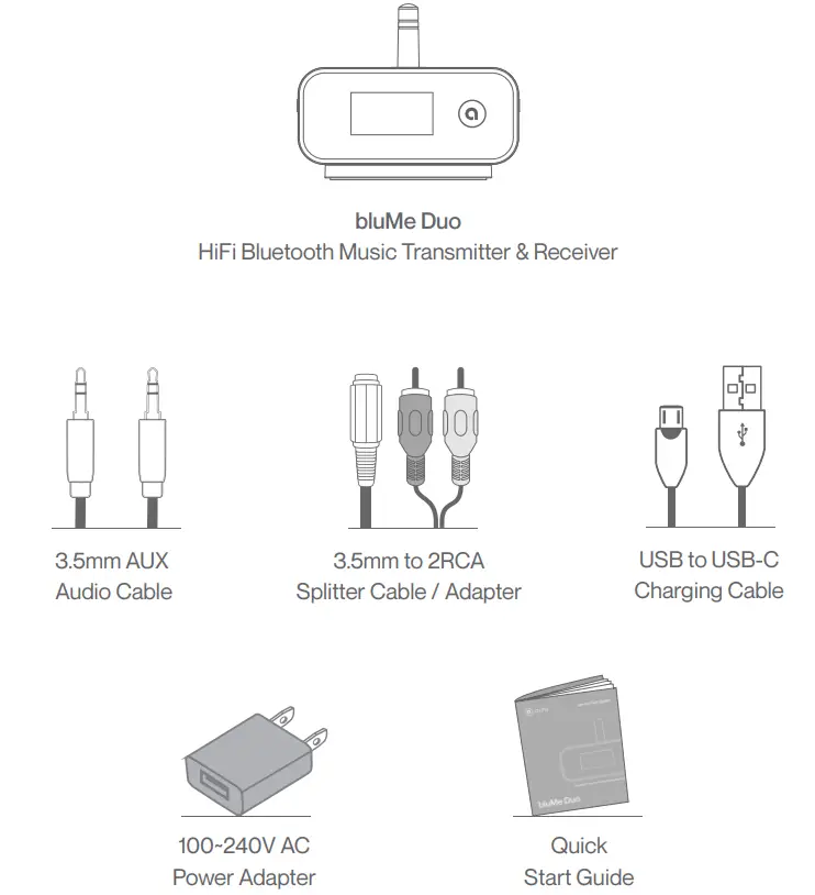 auris bluMe Duo HiFi Bluetooth Music Transmitter and Receiver - fig 8