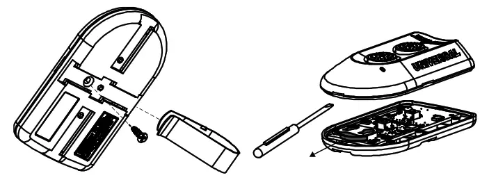 GENIE ACSCTG UNIV2 2 Button Universal Garage Door Opener Remote - battery1