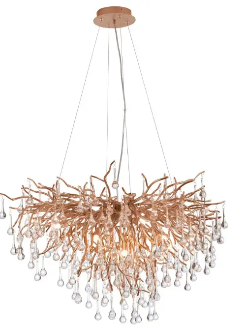 Paul-Neuhaus-ICICLE-chandelier-antique-brass,-10-light-sources-PRODUCT