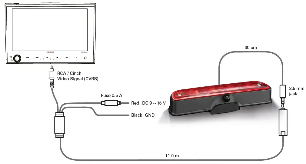 XZENT X-RVC290-MK2 Colour Backup Camera-1