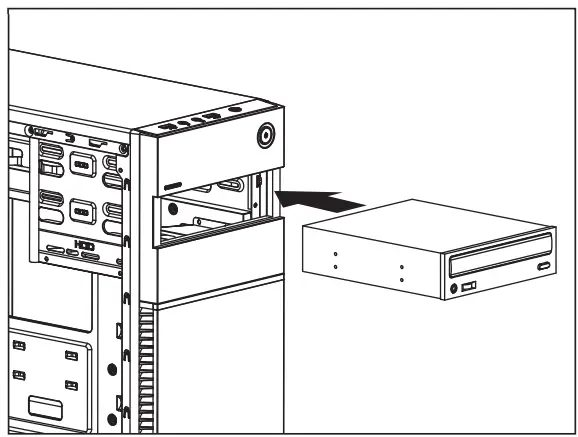 AeroCool CS 105 Cosmo Mini Tower - Install ODD 1