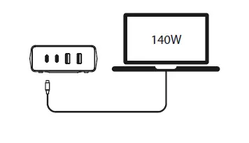 INSIGNIA NS-PW3X4AC2W22B-C 140W 4-Port USB and USB-C Charger fig (1)