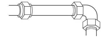 FREESTANDING GAS RANGE -Rigid pipe