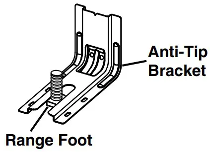 FREESTANDING GAS RANGE -anti-tip bracket