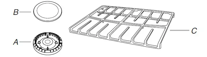 FREESTANDING GAS RANGE - burner grates