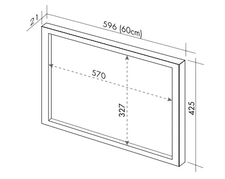 Matching trimkit IVTK34 Dimensions