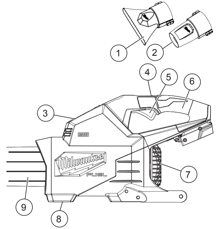 Milwaukee M18F2BL FUEL™ Dual Battery Blower Tool Only - FUNCTIONAL DESCRIPTION
